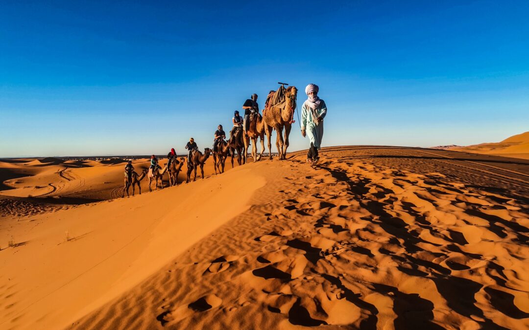 Rutas en camello desde Merzouga hasta las dunas de Erg Chebbi